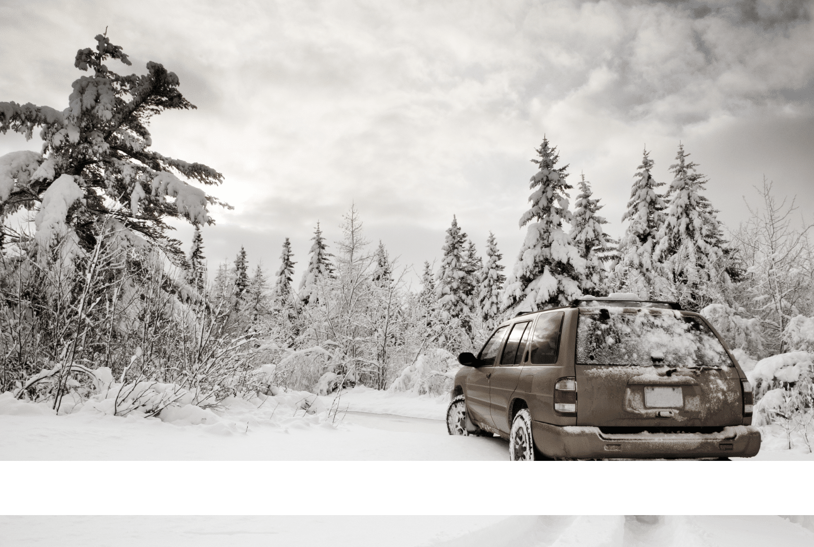 A sturdy SUVs navigating snowy terrain in Cheyenne WY showcasing its capability in harsh winter conditions