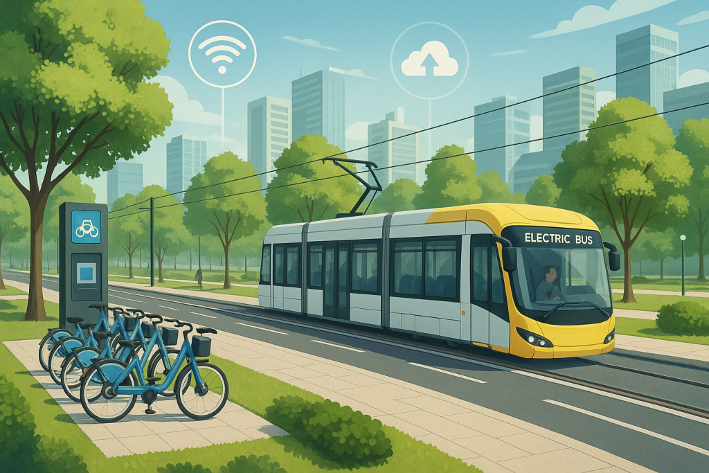 Public Transportation Network in a Sustainable City
