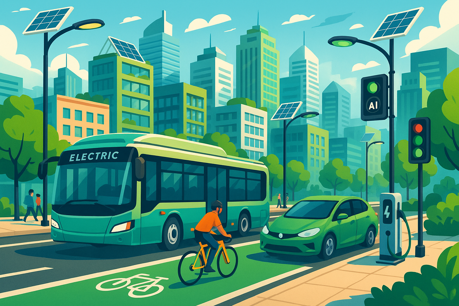 Smart City with Sustainable Transportation