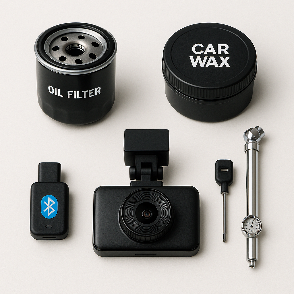 Automotive Essentials Flat Lay
