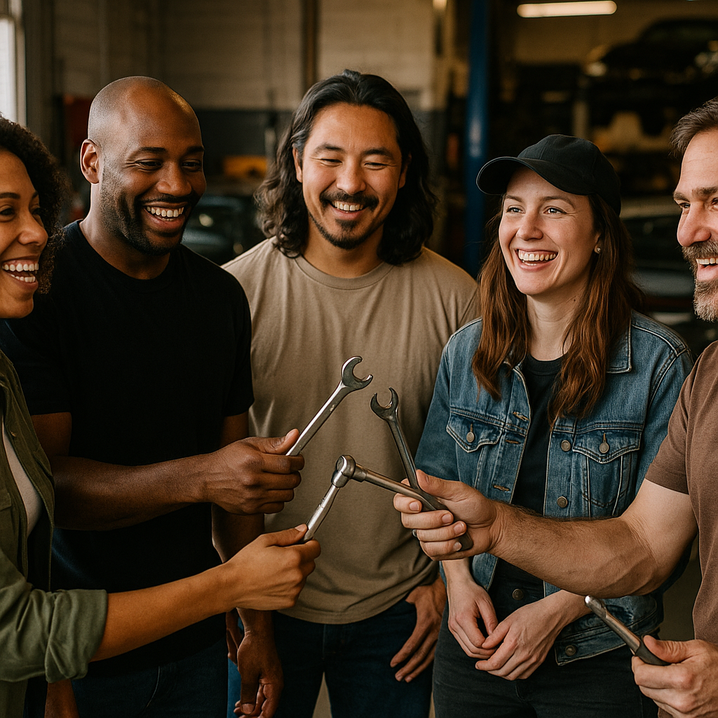 Car Enthusiasts Gathering Simple