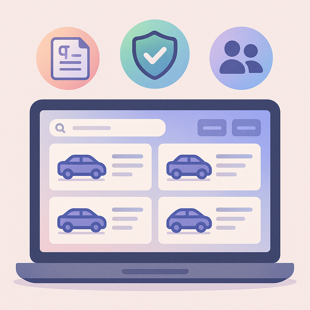 Modern Vehicle Listings UI Simple